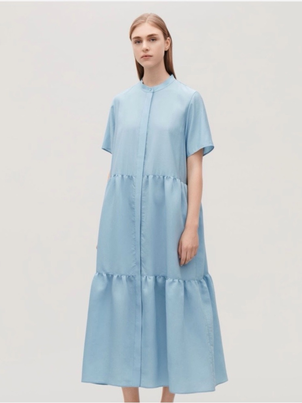 Short Sleeve Gathered Dress COS